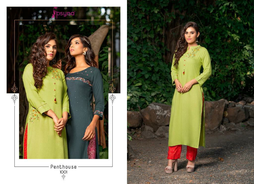 Penthouse By Psyna Kurtis With Bottom Catalog